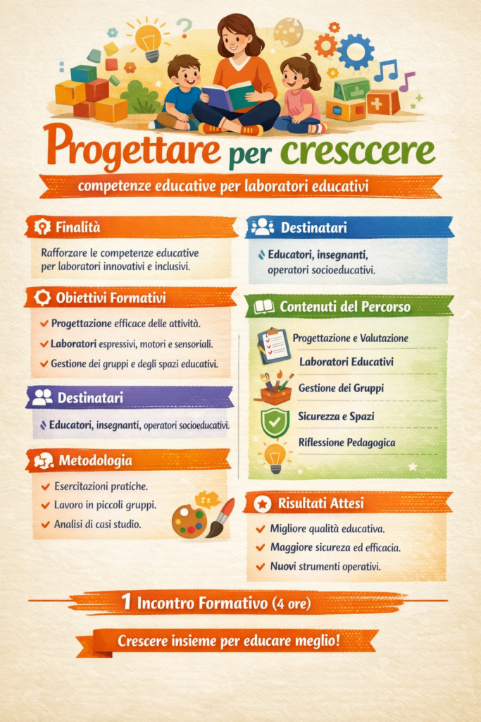 Progettare per crescere "Competenze educative per laboratori educativi" (4–12 anni)